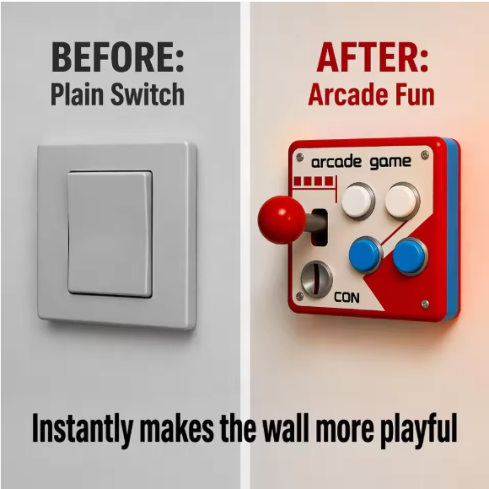 Resin Printer - Retro Arcade Joystick Switch Plate Cover,