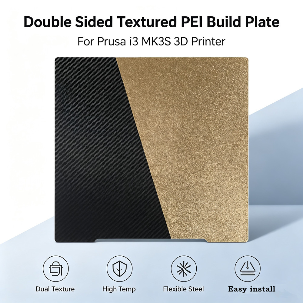 3D Printer Bed - Double Sided Textured PEI+Smooth PET Build