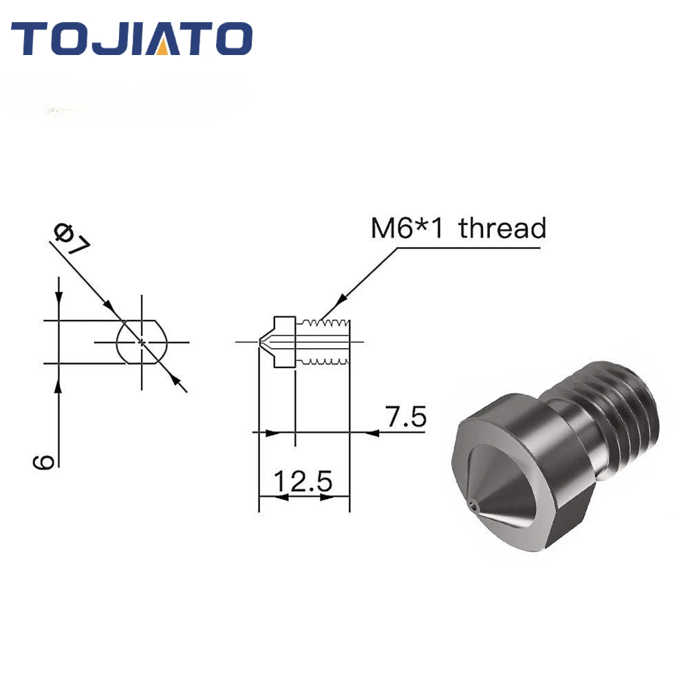 2pcs E3D V6 Hardened Steel Noz - огляд і ціна Direct Drive Extruder