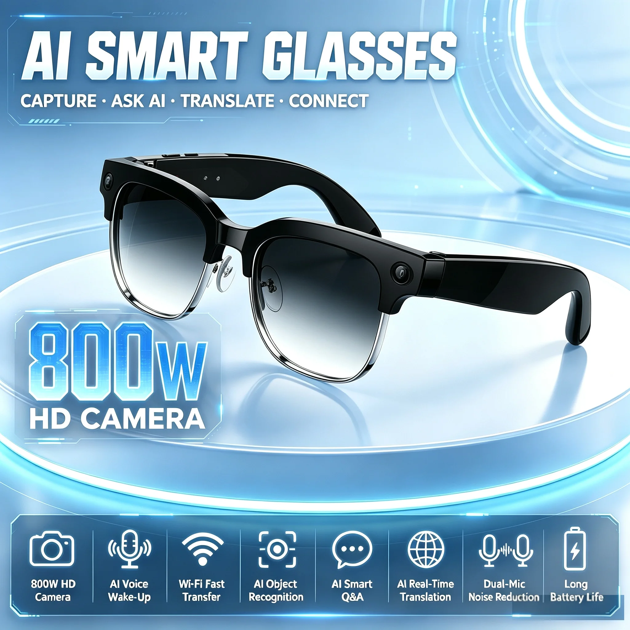 AI Smart Glasses with Voice Wa - огляд і ціна Bltouch