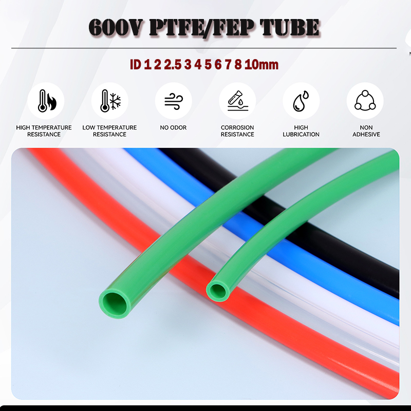 600V PTFE/FEP Tube ID 1 2 2.5  - огляд і ціна Ptfe Tube