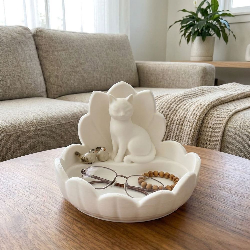 Cute Lotus Cat Jewelry Storage - огляд і ціна 3D Printer Stand